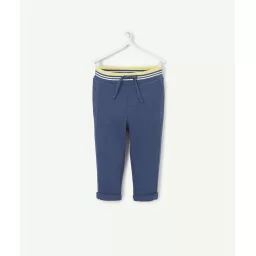 Le pantalon de jogging bleu et jaune en coton biologique –  – Soldes