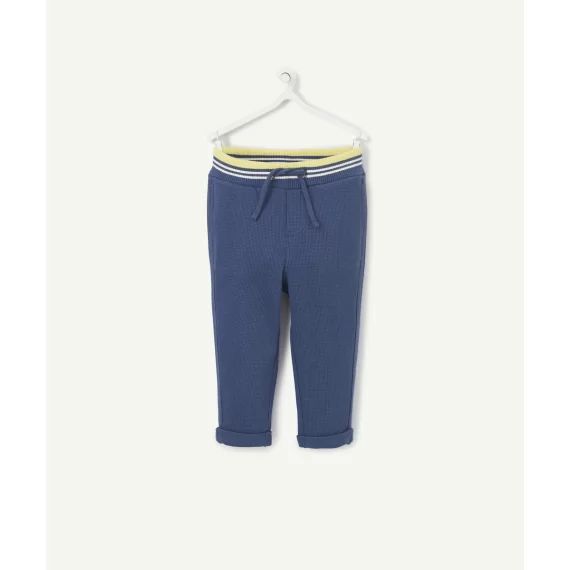 Le pantalon de jogging bleu et jaune en coton biologique –  – Soldes
