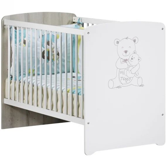 Lit bébé avec tiroir Teddy (60 x 120 cm)