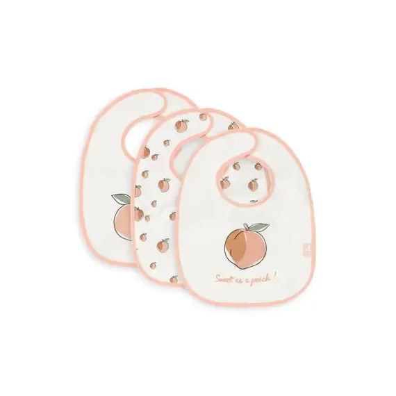 Bavoir Éponge Imperméable Peach (x3) –
