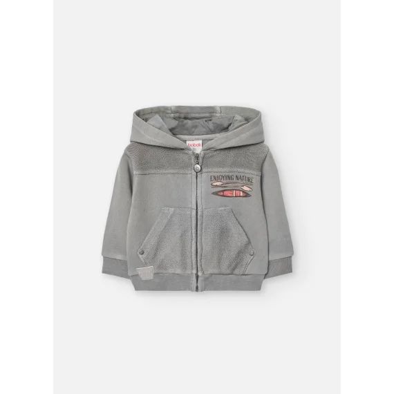 Veste Avec Capuche Et Fermeture Éclair Marron