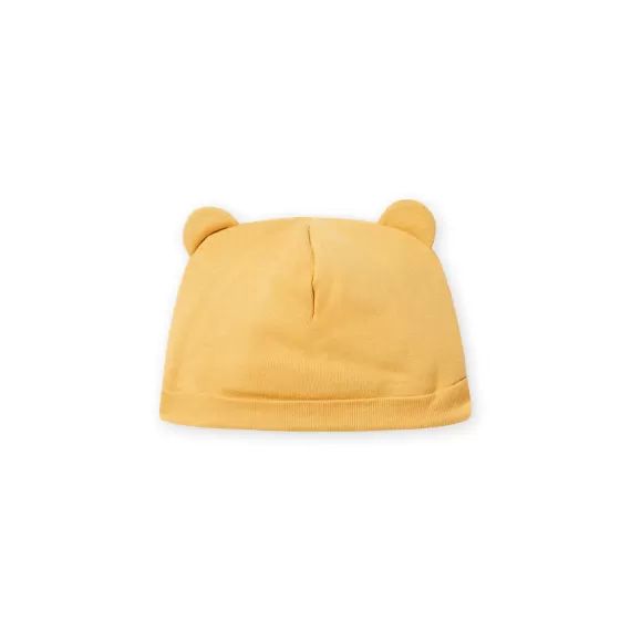 Bonnet Jaune Mimosa À Oreilles Naissance Mixte