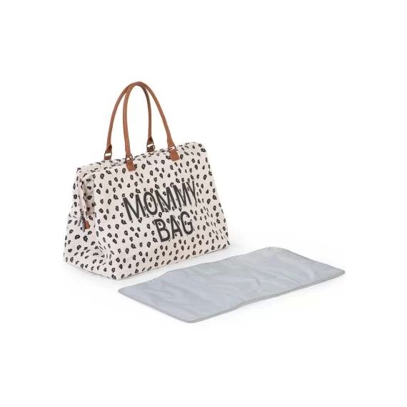 Sac à langer à anses Mommy bag large Canvas leopard