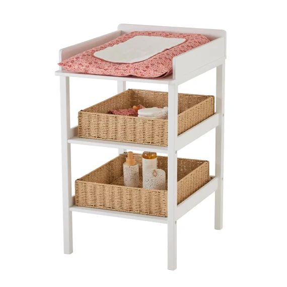 Panier de rangement pour table à langer beige