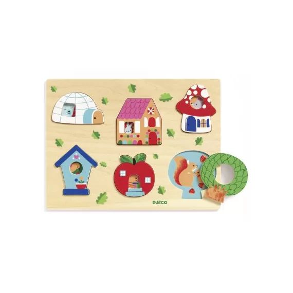 Puzzle à encastrement Coucou-house (6 pièces)
