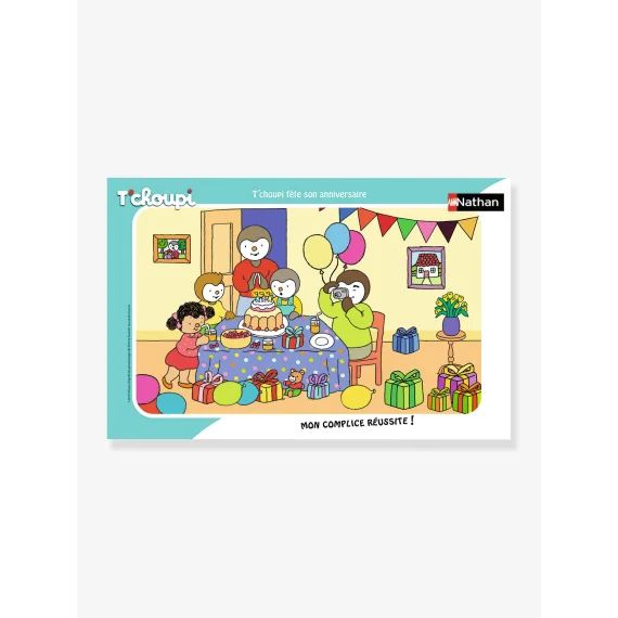 Puzzle Cadre 15 Pièces – T&rsquo;choupi Fête Son Anniversaire – Nathan Multicolore
