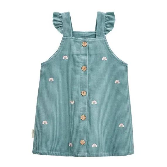 Robe Fille En Velours Côtelé Naya Bleu