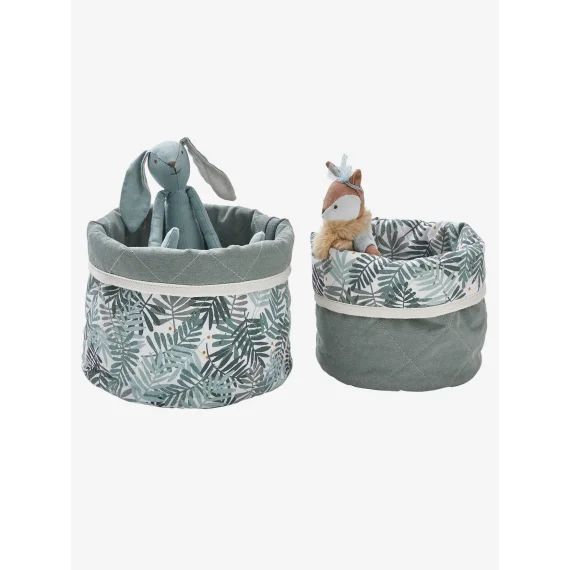 Lot de 2 paniers réversibles HANOÏ beige