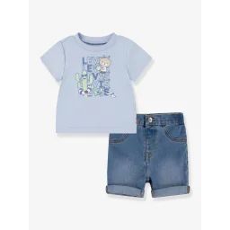 Ensemble short + t-shirt garçon Levi’s® bleu ciel