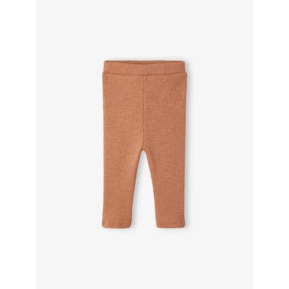 Legging basics bébé en côtes noix de pécan