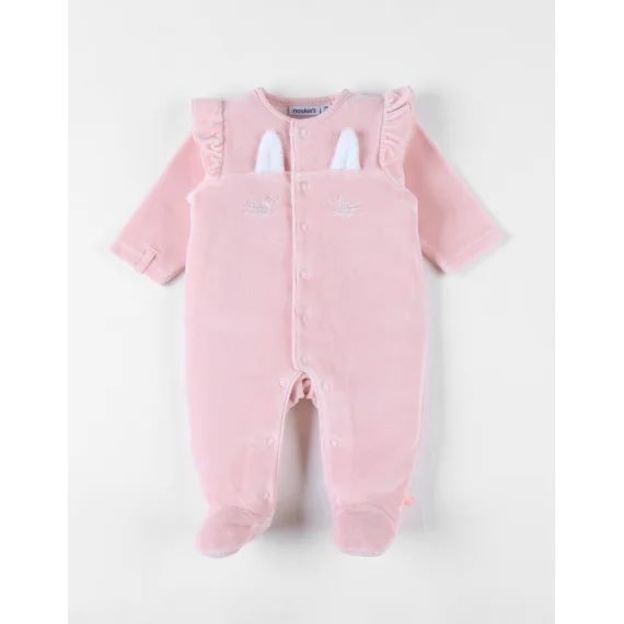 Pyjama En Velours Côtelé Lapin Rose