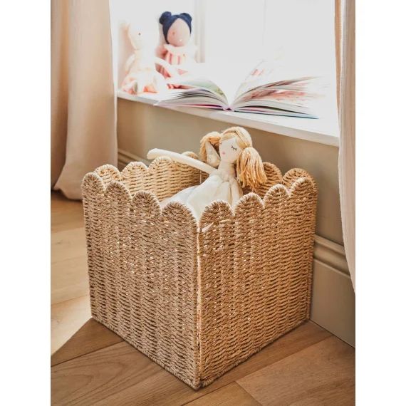 Bac de rangement en corde tressée FESTON beige