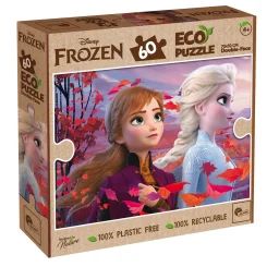 Eco-puzzle 60 Pcs Double Face Frozen 2 Multicolore