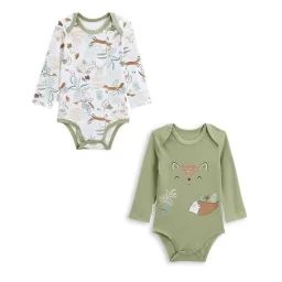 Lot De 2 Bodies Bébé Manches Longues Montreal Vert