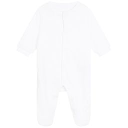 Pyjama en velours uni Fille Blanc