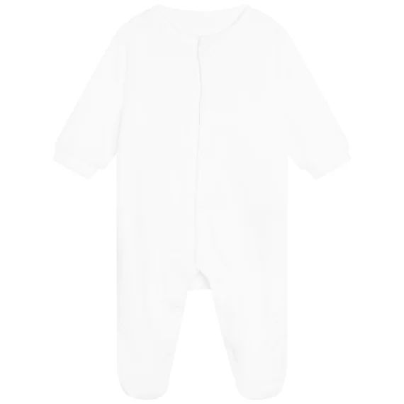 Pyjama en velours uni Fille Blanc