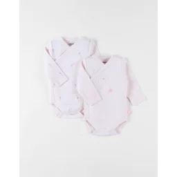 Set De 2 Bodies En Coton Rose