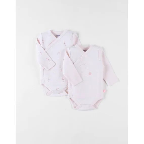 Set De 2 Bodies En Coton Rose