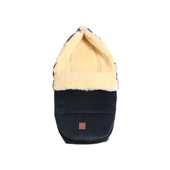 Chancelière Filia Cord en peau de mouton dark grey (0-24 mois)