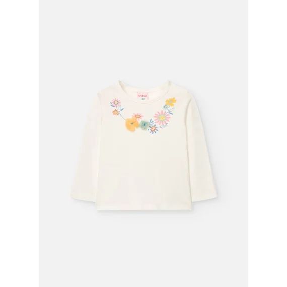 T-shirt Tricot Combiné Blanc