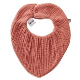 Bavoir bandana Soft bambou réversible marsala