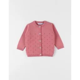Cardigan En Tricot Fin Rose