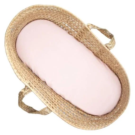 Drap Housse Couffin En Double Gaze À Carreaux 72 X 32 Cm Rose Rose