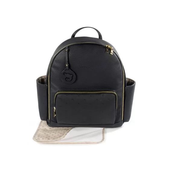 Sac à dos à langer London noir