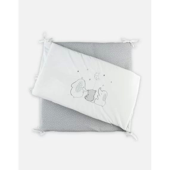 Tour de lit Veloudoux® Anna&Milo gris