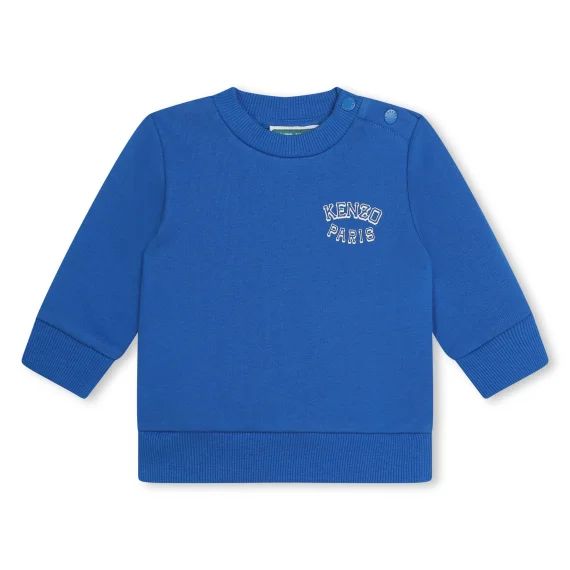 Sweat-shirt molletonné coton Garçon Bleu