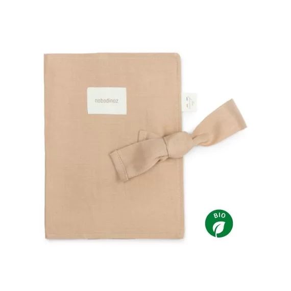Protège carnet de santé Lin français sand