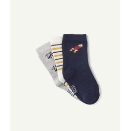Lot de 3 paires de chaussettes thème espace bébé garçon –  – Soldes