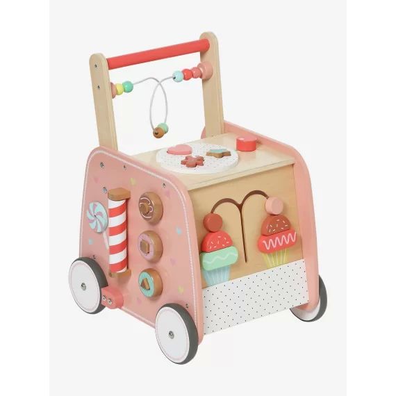 Chariot de marche marchande glaces et gâteaux en bois FSC® bois