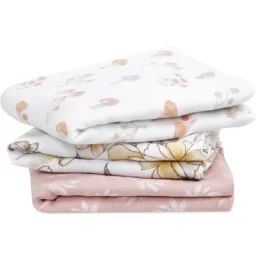 Lot de 3 langes Musy en coton bio Earthly (70 x 70 cm)