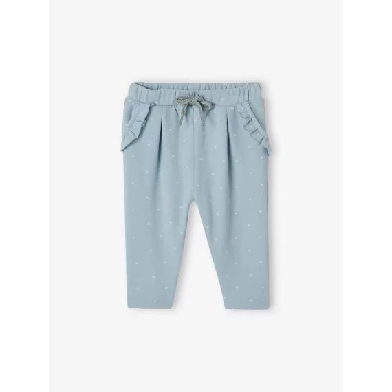 Pantalon molleton bébé fille bleu ciel