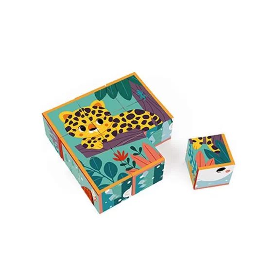 Puzzle cubes en carton Animaux WWF (9 cubes)