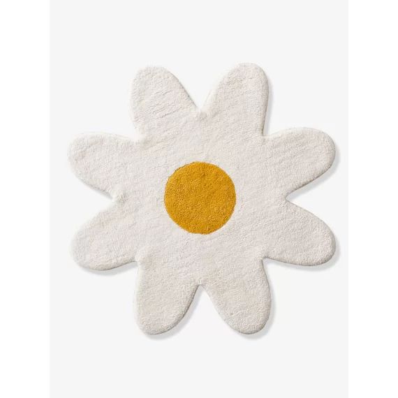 Tapis en éponge Fleur blanc