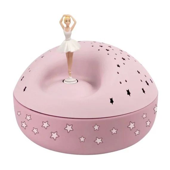 Veilleuse : Projecteur d&rsquo;Etoiles musical ballerine rose Coloris Unique rose