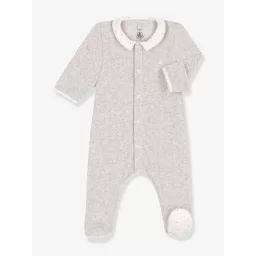 Pyjama bébé en velours PETIT BATEAU gris