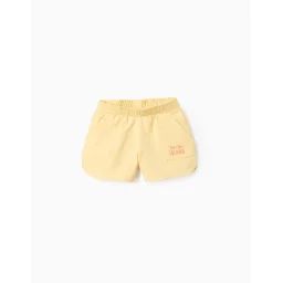Short En Coton Jaune Clair