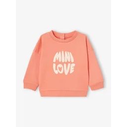 Sweat-shirt Basics bébé pressionné dos corail