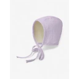 Bonnet Bébé En Mousseline De Coton Violet