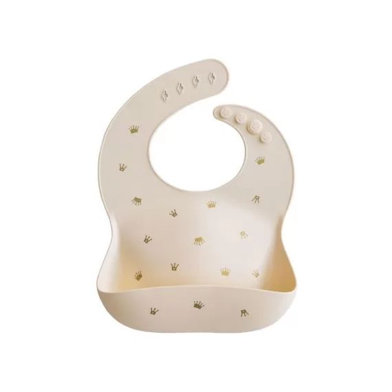 Bavoir à poche en silicone Couronne