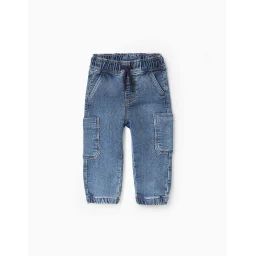 Pantalon En Jean Cargo Bleu