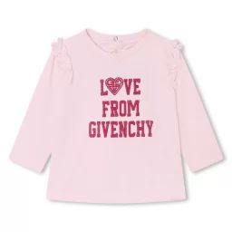 T-shirt à manches longues Fille Rose