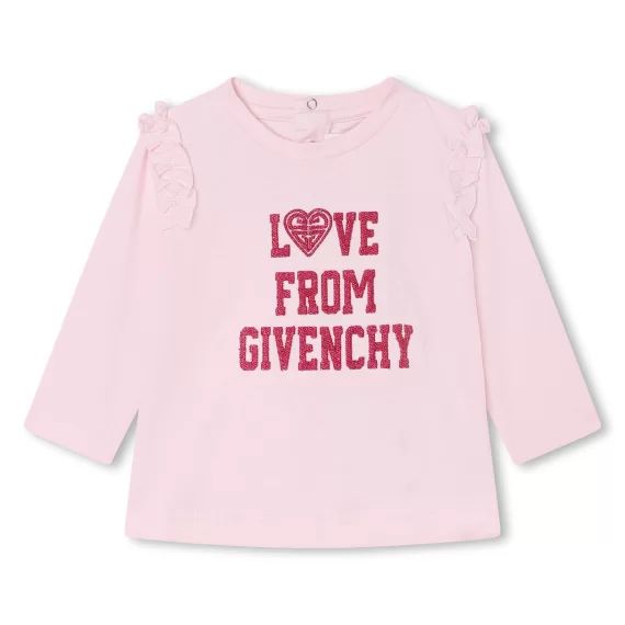 T-shirt à manches longues Fille Rose
