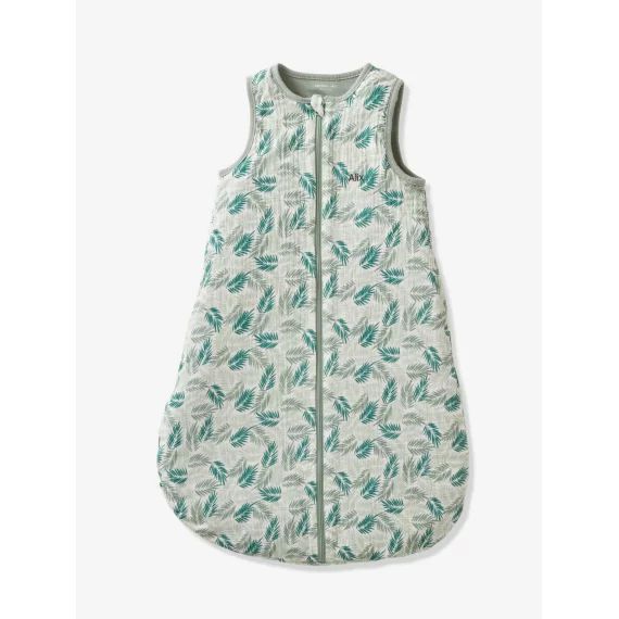 Gigoteuse spécial été en gaze de coton TROPICAL personnalisable vert