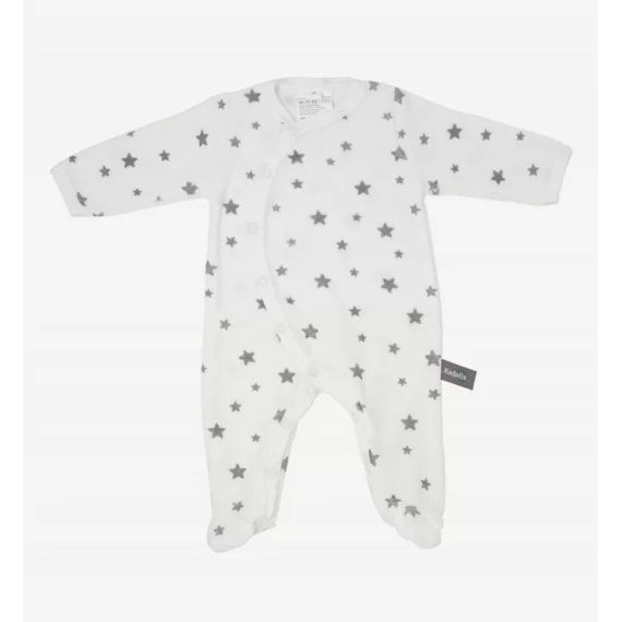 Pyjama Bébé En Coton Bio Imprimé Étoiles Gris
