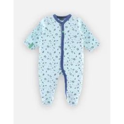 Pyjama dors-bien en jersey imprimés bleu