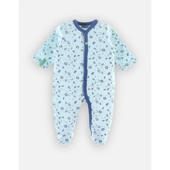 Pyjama dors-bien en jersey imprimés bleu
